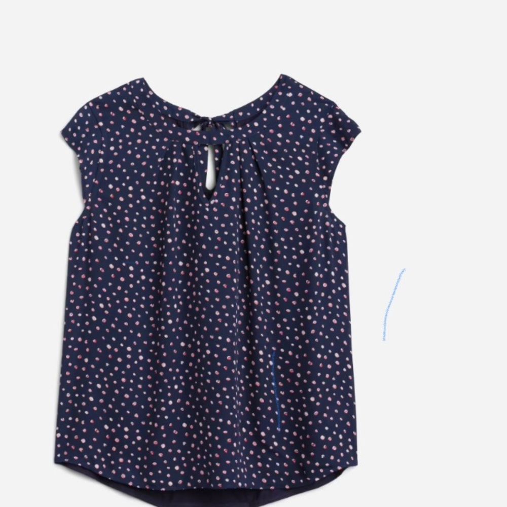 Fortune + Ivy Mixed Material Blouse